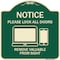 Signmission Please Lock All Doors Remove Valuables from Sight Heavy-Gauge Aluminum Sign, 18" x 18", G-1818-23287 A-DES-G-1818-23287 - alternate 1